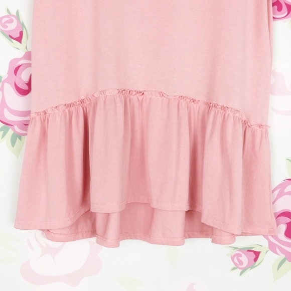 Anthropologie Lavender Field Pink Ruffled Shirt L - Picture 4 of 5